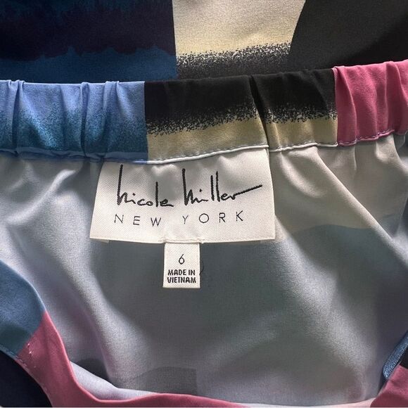 NICOLLER MILLER New York Off The Shoulder Multicolor Dress Size 6 - Picture 6 of 6